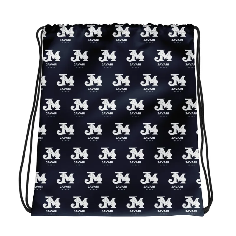 All-Over Print Drawstring Bag in White