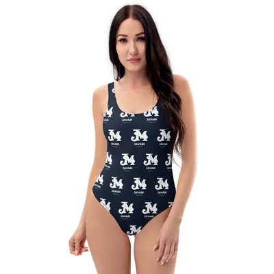 All-Over Print One-Piece Swimsuit in White