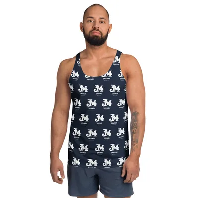 All-Over Print Men's Tank Top in White