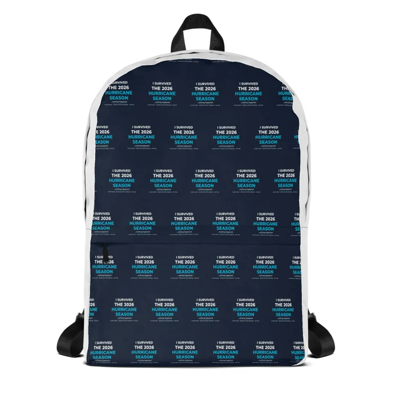 All-Over Print Backpack in White