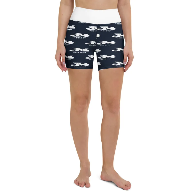 All-Over Print Yoga Shorts in White