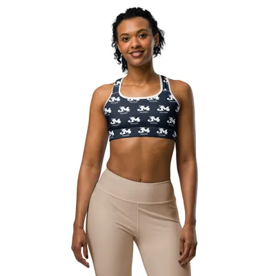All-Over Print Sports Bra in White