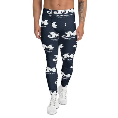 All-Over Print Men's Leggings in White