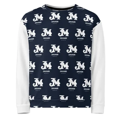 All-Over Print Recycled Unisex Sweatshirt in White