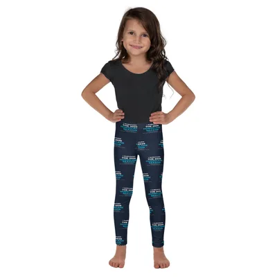 All-Over Print Kids Leggings in White
