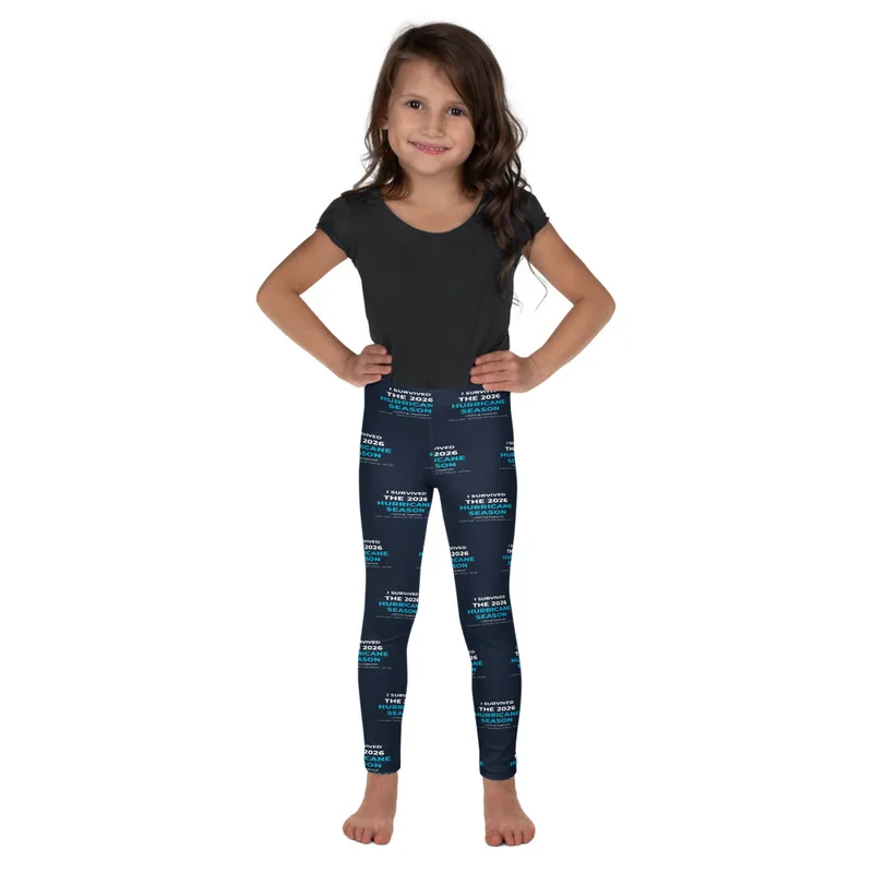 All-Over Print Kids Leggings in White