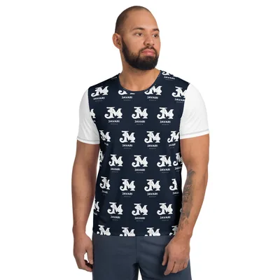 All-Over Print Men's Athletic T-Shirt in White