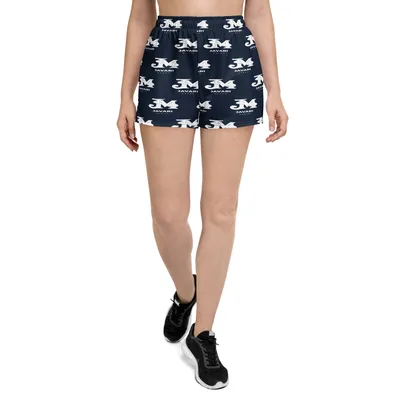 All-Over Print Unisex Athletic Shorts in White