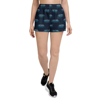 All-Over Print Unisex Athletic Shorts in White