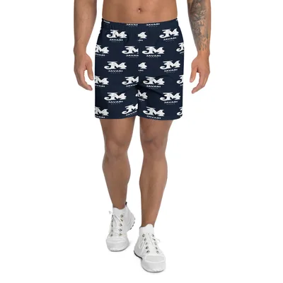 All-Over Print Unisex Athletic Long Shorts in White