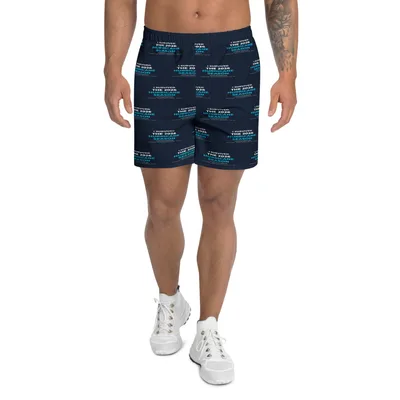 All-Over Print Unisex Athletic Long Shorts in White