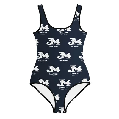 All-Over Print Youth Swimsuit in White
