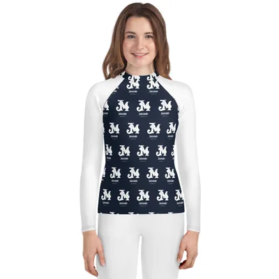 All-Over Print Youth Rash Guard in White