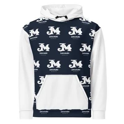All-Over Print Recycled Unisex Hoodie in White