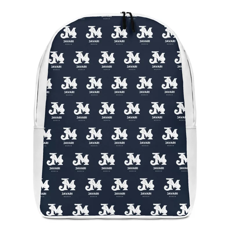All-Over Print Minimalist Backpack in White
