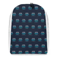 All-Over Print Minimalist Backpack — White · One size