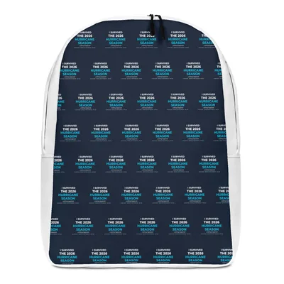 All-Over Print Minimalist Backpack in White