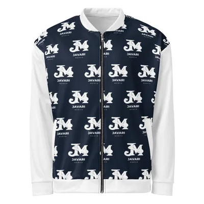 All-Over Print Unisex Bomber Jacket in White