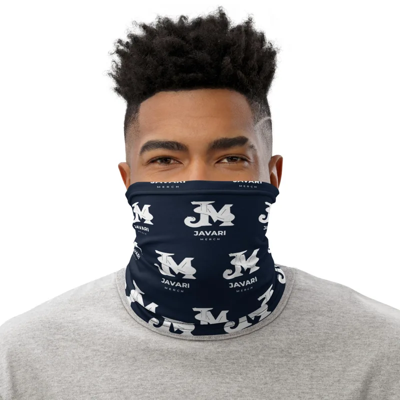 All-Over Print Neck Gaiter in White