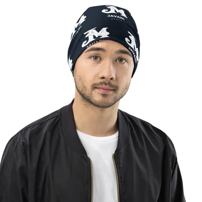 All-Over Print Beanie in White