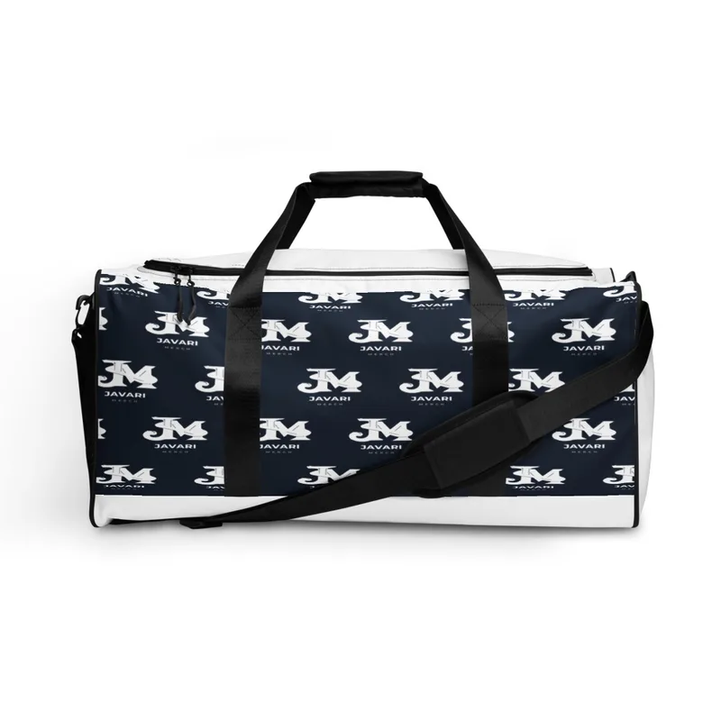 All-Over Print Duffle Bag in White