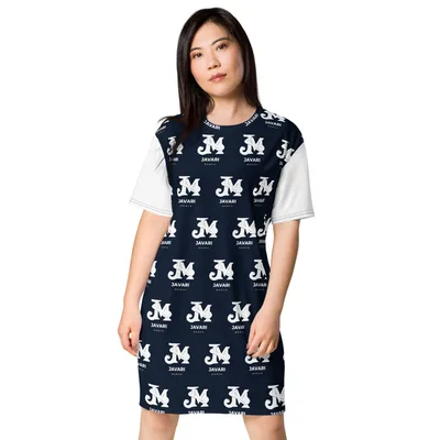 All-Over Print T-Shirt Dress in White