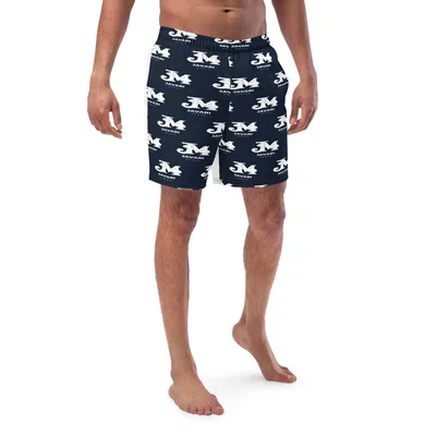 All-Over Print Recycled Swim Trunks in White