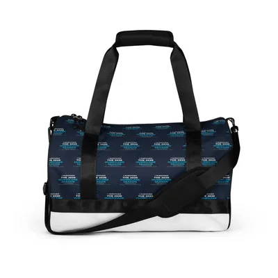 All-Over Print Gym Bag in White