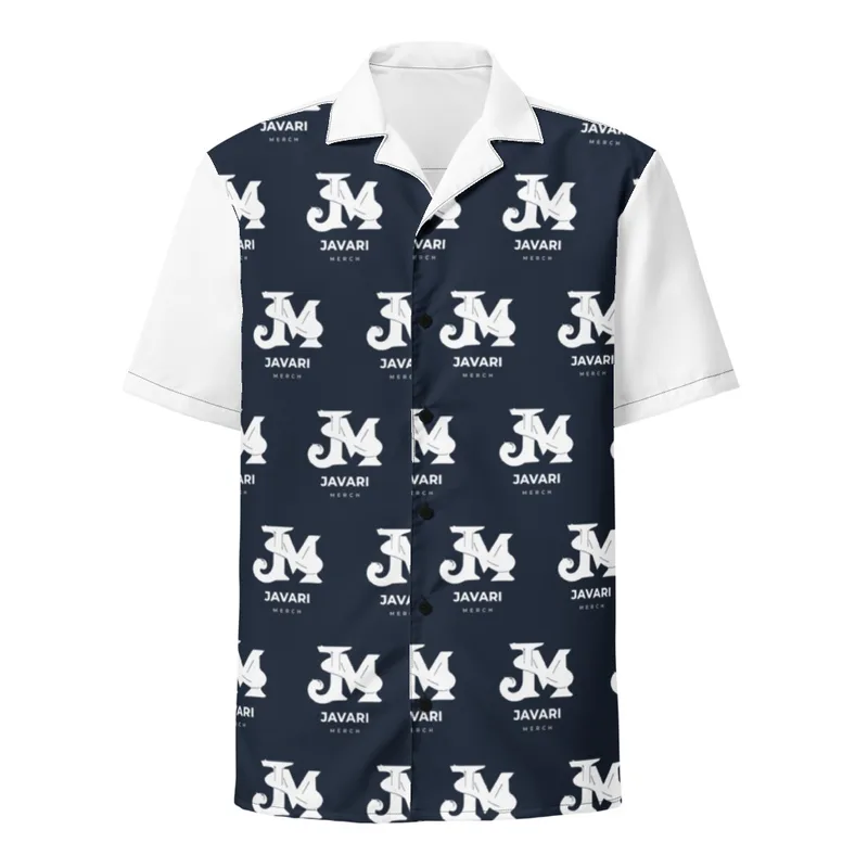 All-Over Print Unisex Button Shirt in White