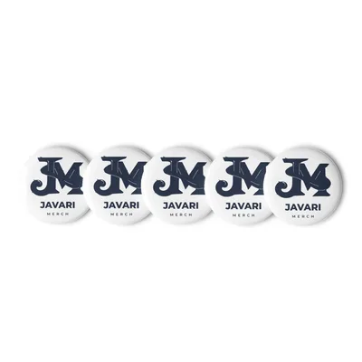 Set of Pin Buttons in White