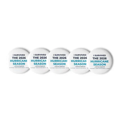 Set of Pin Buttons in White