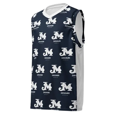 All-Over Print Recycled Unisex Basketball Jersey in White