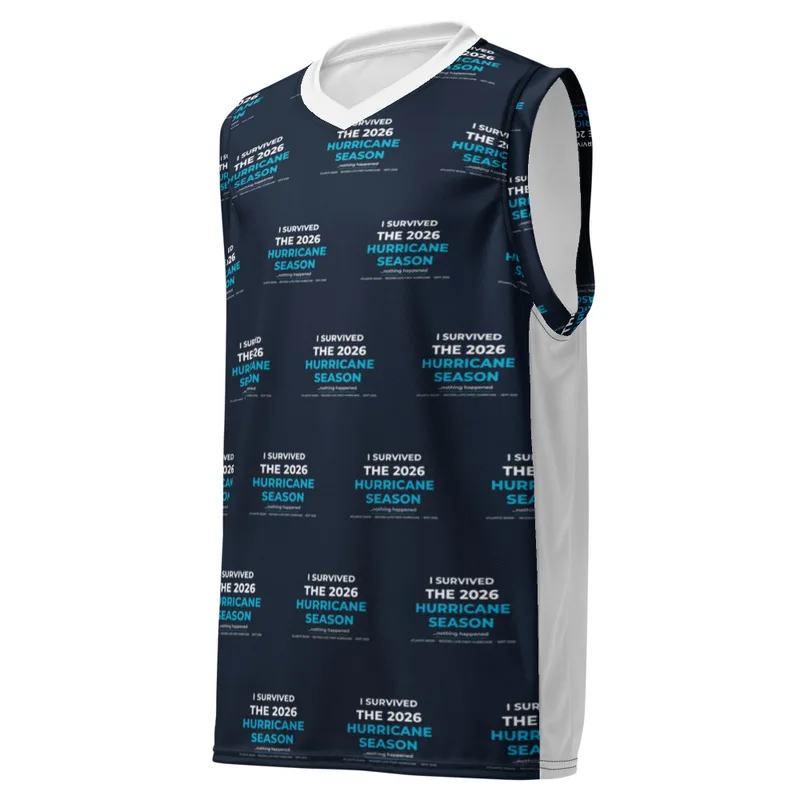 All-Over Print Recycled Unisex Basketball Jersey in White