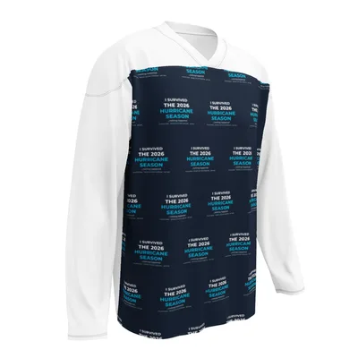 All-Over Print Recycled Hockey Fan Jersey in White