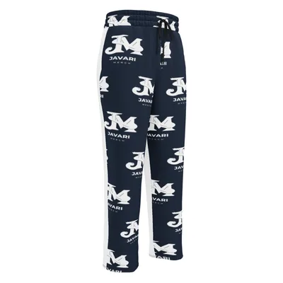 All-Over Print Unisex Wide-Leg Joggers in White