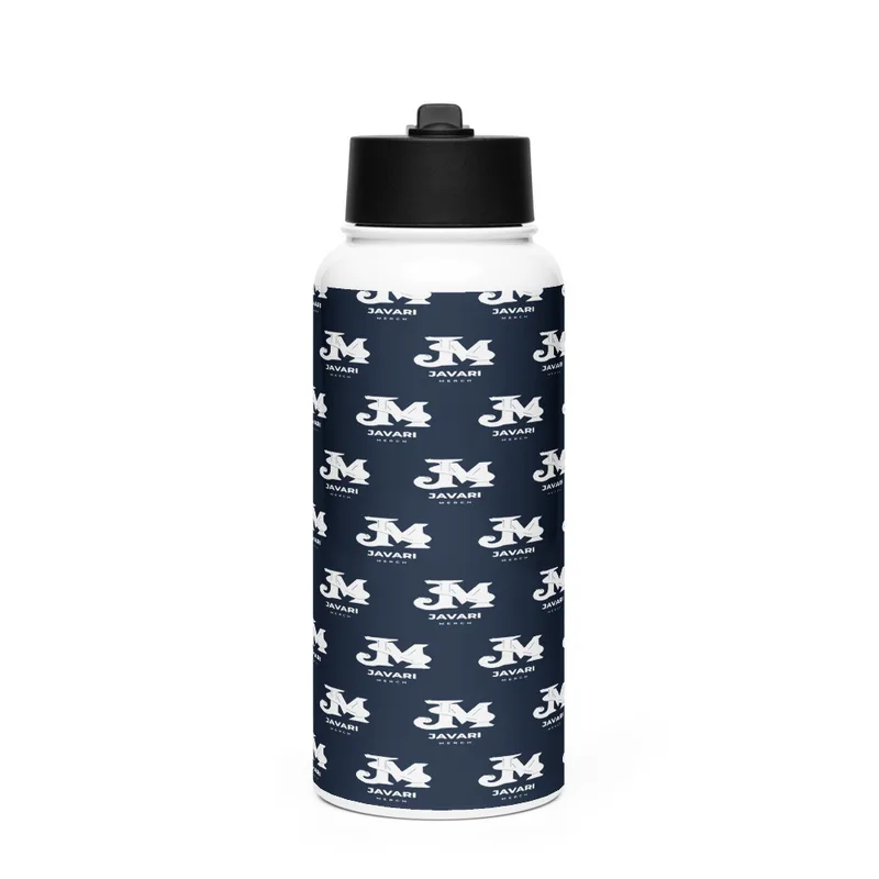 Stainless Steel Water Bottle with a Straw Lid in White