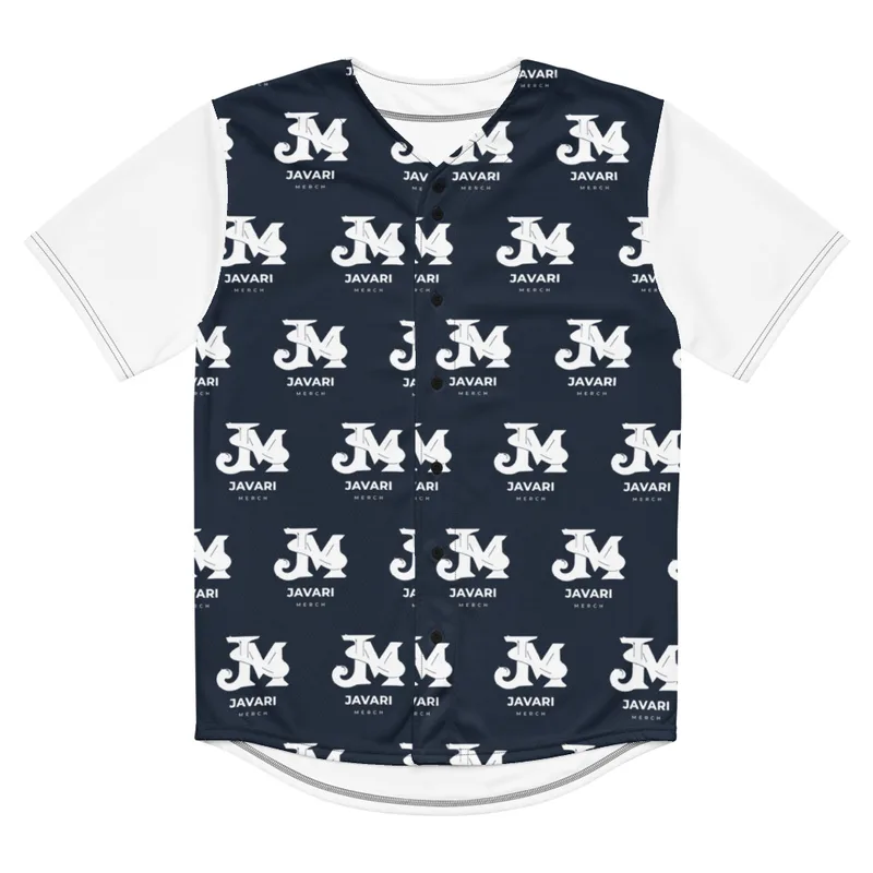 All-Over Print Recycled Unisex Baseball Jersey in White