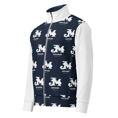 All-Over Print Recycled Unisex Track Jacket in White