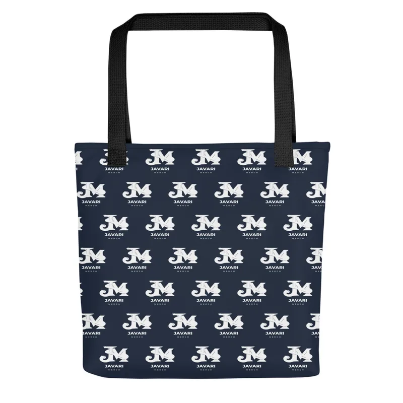 All-Over Print Tote Bag in Black