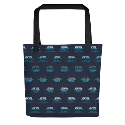 All-Over Print Tote Bag in Black