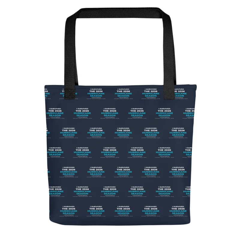All-Over Print Tote Bag in Black