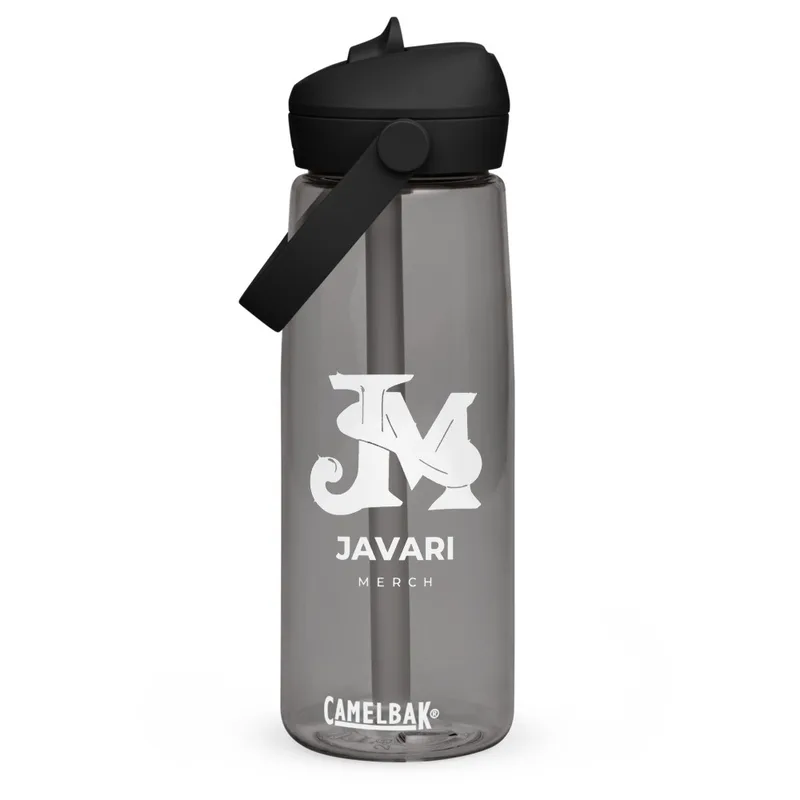 Flip Straw Water Bottle in Charcoal