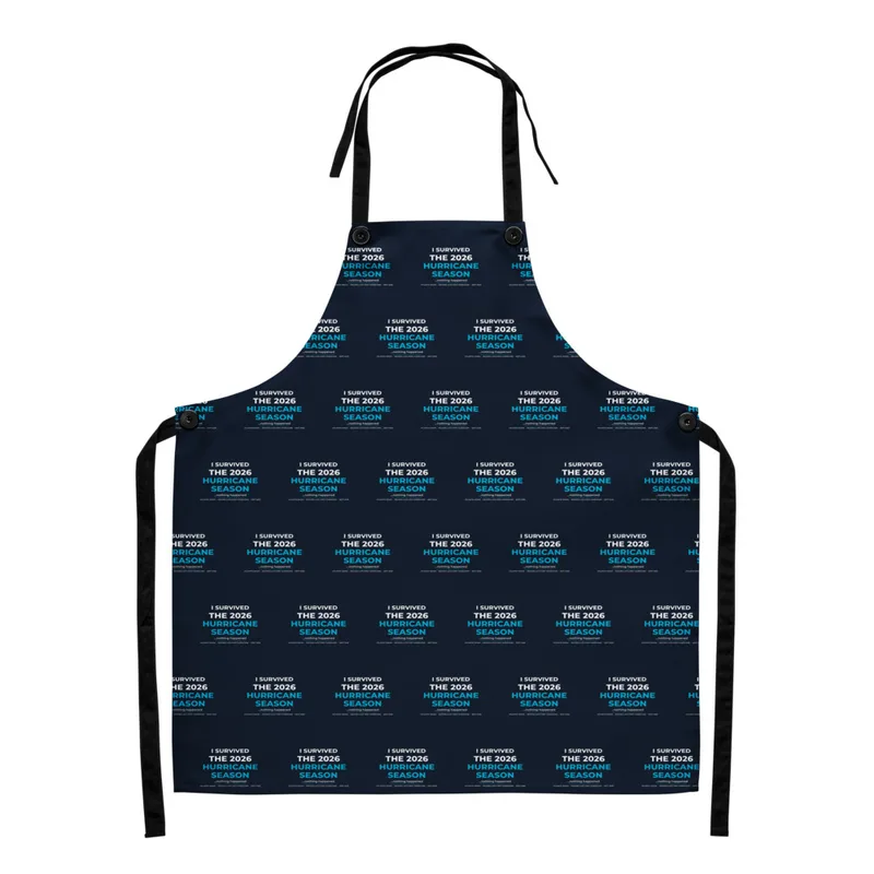 All-Over Print Apron in White