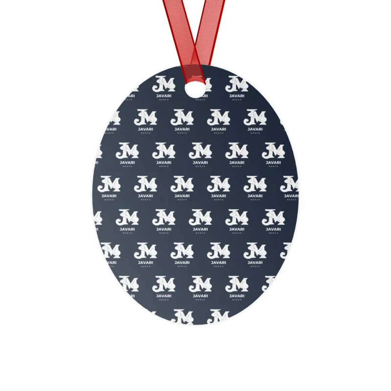 Metal Christmas Ornament in White aluminum