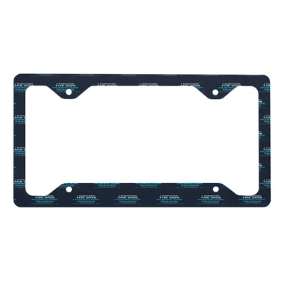 Metal License Plate Frame in White Front, Silver Back