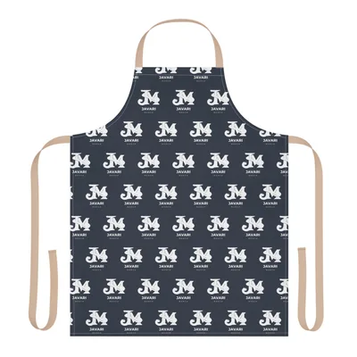 All-Over Print 5-Color Strap Apron in Beige