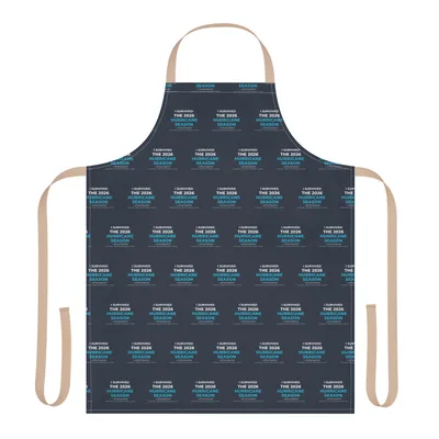 All-Over Print 5-Color Strap Apron in Beige