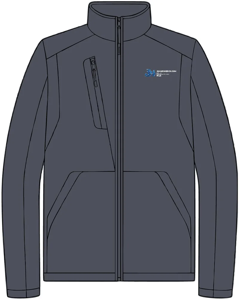 Back-Block Soft Shell Jacket in Battleship Grey/ Black