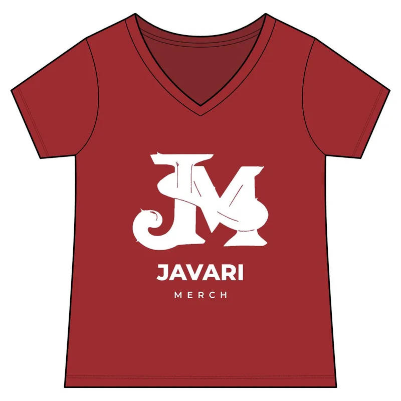 Women's Recycled Blend V-Neck Tee in Reclaimed Red Heather