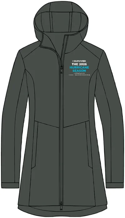 Women's Waterproof Rain Shell in Anchor Grey